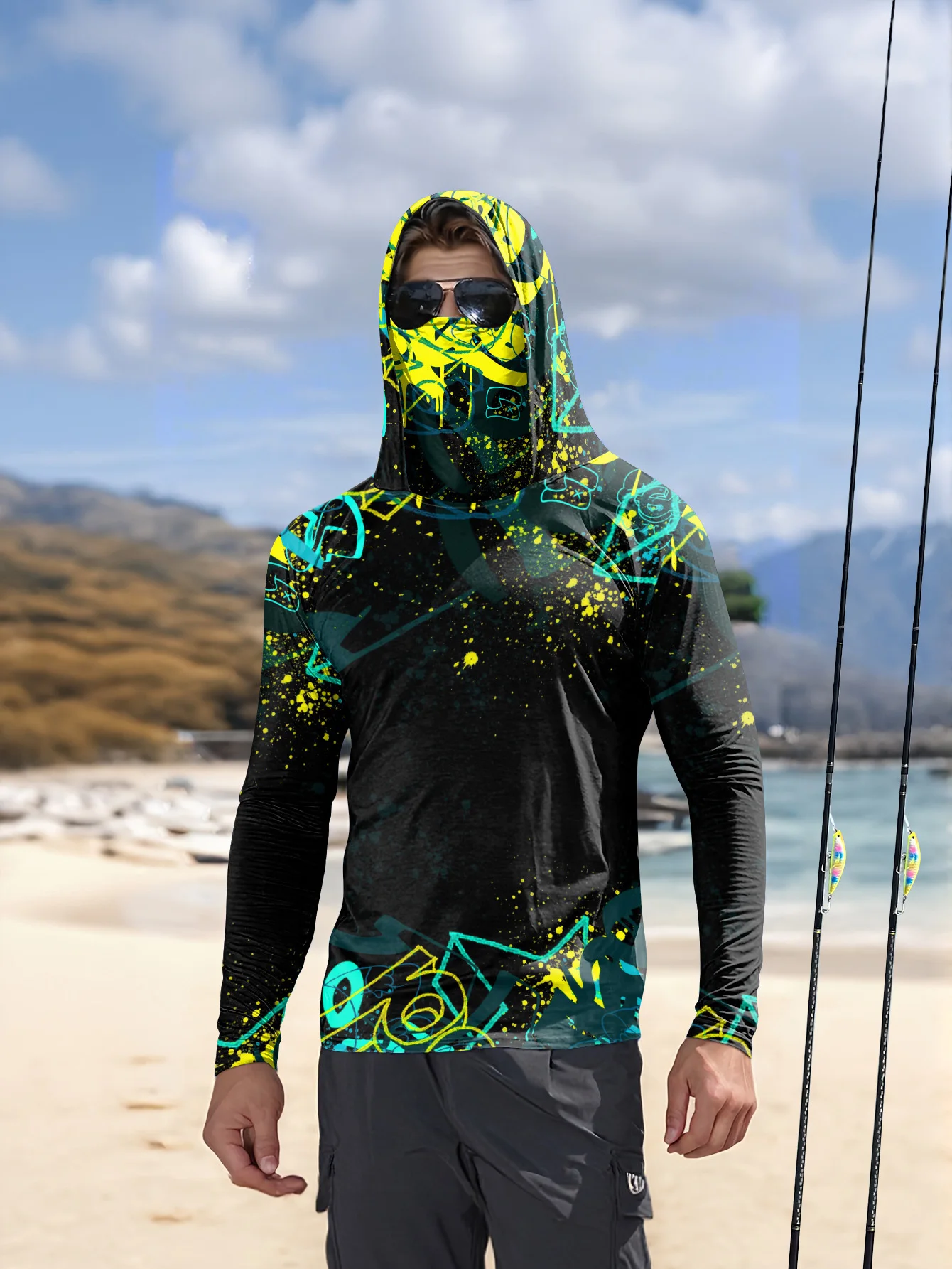 Felpa da pesca da uomo con pro - Fishing Mask Sun Protection recensione e prezzo